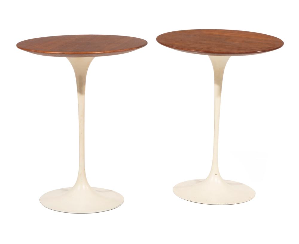 Appraisal: Pair of Eero Saarinen for Knoll Tulip End Tables before