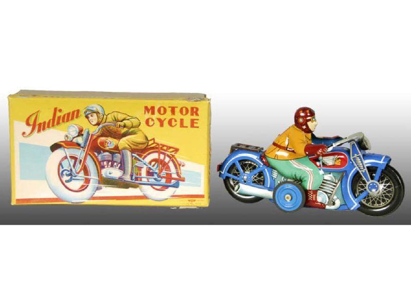 Appraisal: Japanese Tin Friction Indian Motorcycle Toy with O Description ''