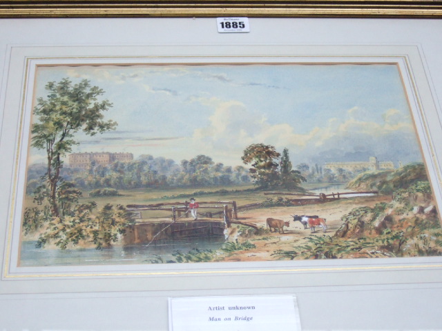 Appraisal: A group of five th century watercolours including a village