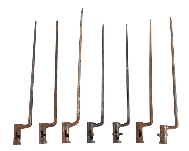 Appraisal: Seven Bayonets socket style longest in - Provenance From the