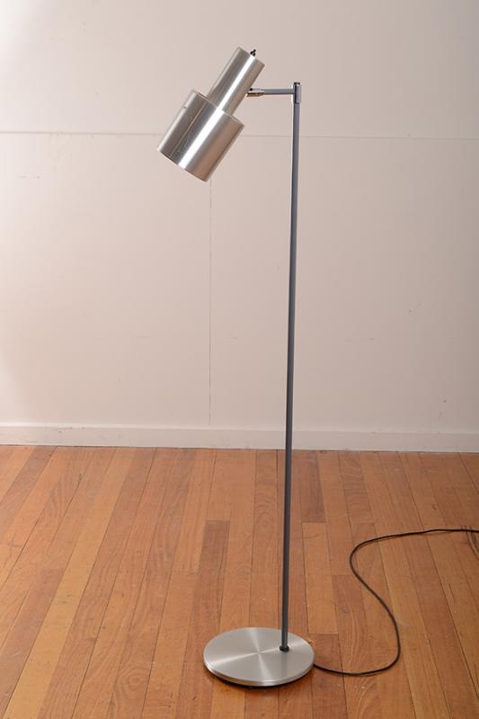 Appraisal: J HAMMERBORGA BRUSHED ALUMINIUM FLOOR LAMP J HAMMERBORGA BRUSHED ALUMINIUM