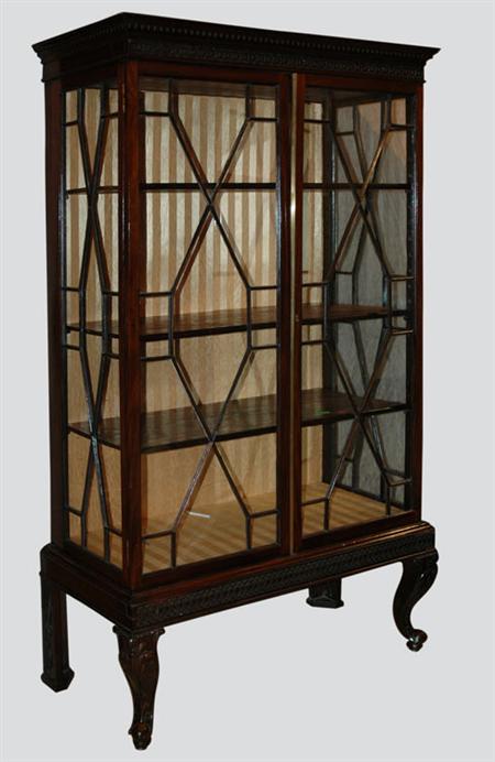 Appraisal: George III Style Mahogany Vitrine Estimate -