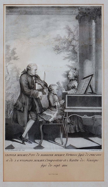 Appraisal: A SCHIEFERDECKER AFTER L C DE CARMONTELLE'Leopold Mozart Pere de