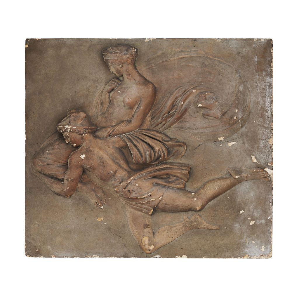 Appraisal: LARGE PAINTED PLASTER RELIEF AFTER JOHN FLAXMAN LATE TH EARLY