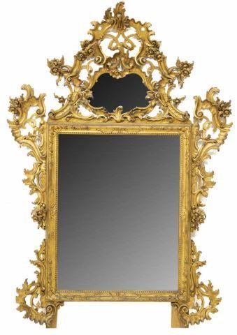 Appraisal: Antique Venetian Louis XV style giltwood wall mirror th c