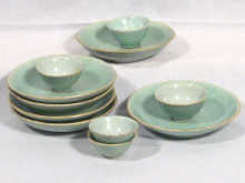 Appraisal: Five Oriental tea bowls and six saucers