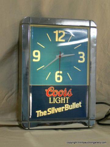 Appraisal: Coors Light Beer Electric Clock The Silver Bullet - Lights