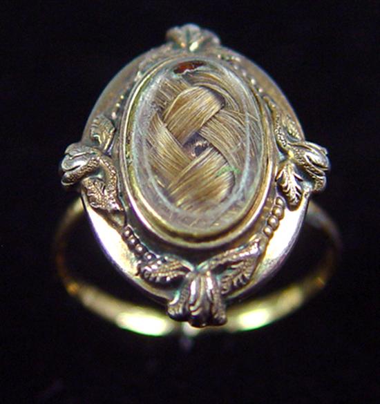 Appraisal: Victorian Ladies Gold Hair Ring Circa Good condition