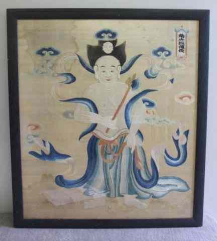 Appraisal: Chinese Framed Antique Embroidery From an Elmhurst NY location Dimensions