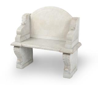 Appraisal: An Italian white Carrara marble garden bench Late th early