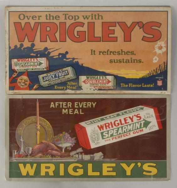 Appraisal: Lot of Wrigley's Trolley Car Signs Description Circa s A