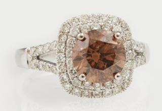 Appraisal: Lady's K White Gold Dinner Ring with a car Lady's