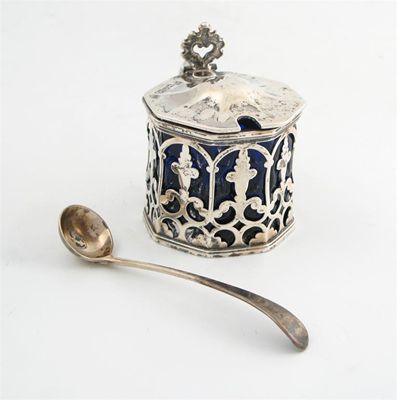 Appraisal: A Victorian silver mustard pot by Hawksworth Eyre and Co