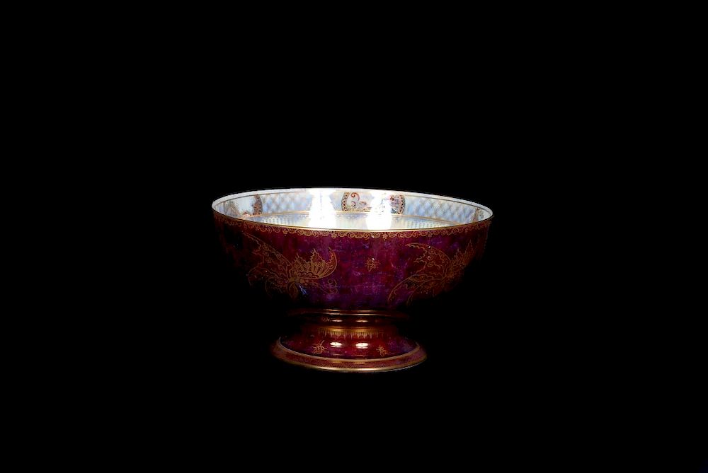 Appraisal: Wedgewood Fairyland Lustre Butterfly Punchbowl Packaging Insurance Handling And Shipping