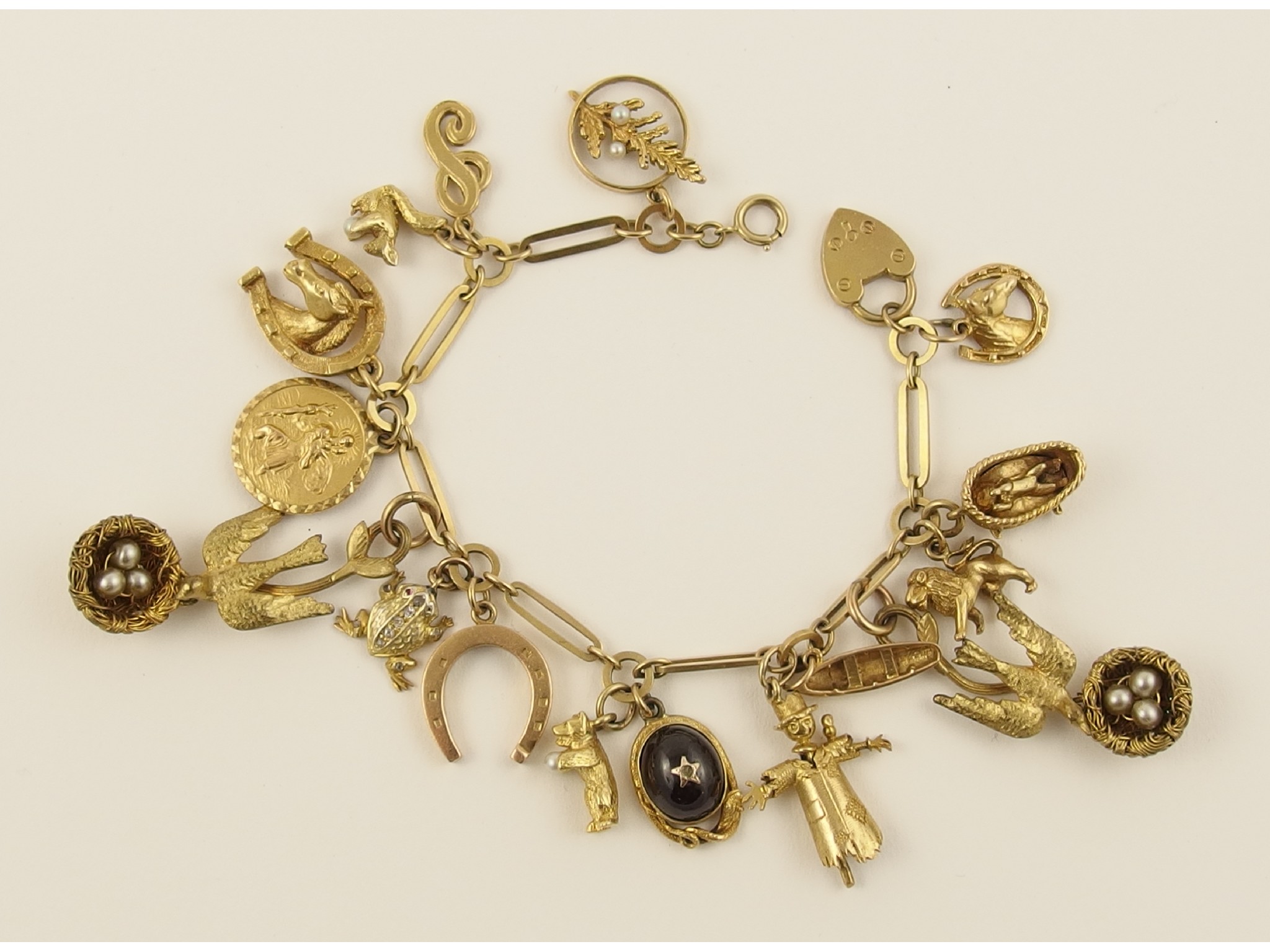 Appraisal: A ct charm braceletwith two charms of particular interest a