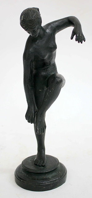 Appraisal: A BRONZE STATUE OF A FEMALE FIGURE after the antique