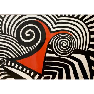 Appraisal: Alexander Calder Lithograph Red Nose Framed lithograph Red Nose Alexander