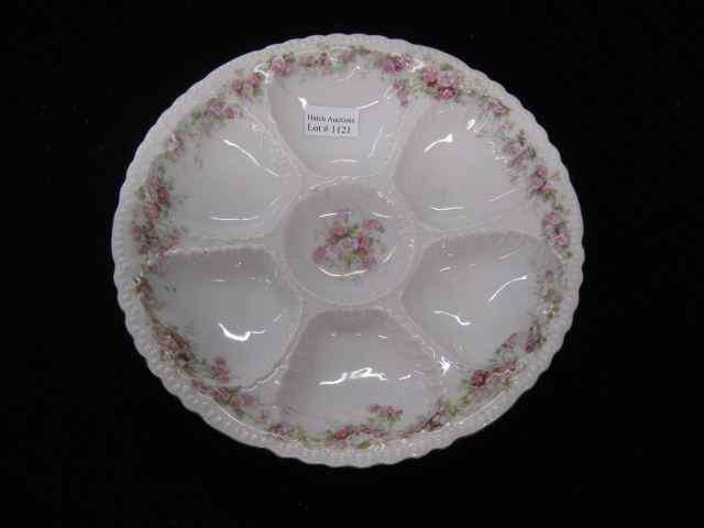 Appraisal: Victorian Porcelain Oyster Plate floral garland '' marked Victoria Austria