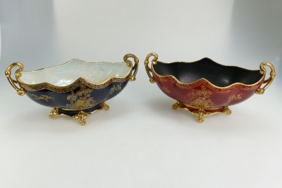 Appraisal: Two Carlton ware lustre oval boat shaped bowls each cm