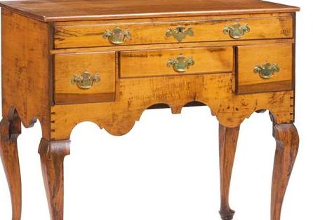 Appraisal: NEWPORT RHODE ISLAND QUEEN ANNE MAPLE HIGHBOY BASE WITH SHAPED