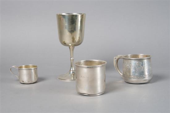 Appraisal: A Collection of Sterling and Silverplate Objects Height of first