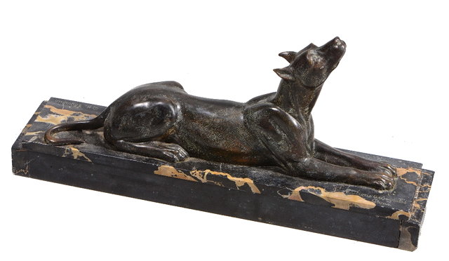 Appraisal: DEMETRE H CHIPARUS - A bronze figure of a recumbent