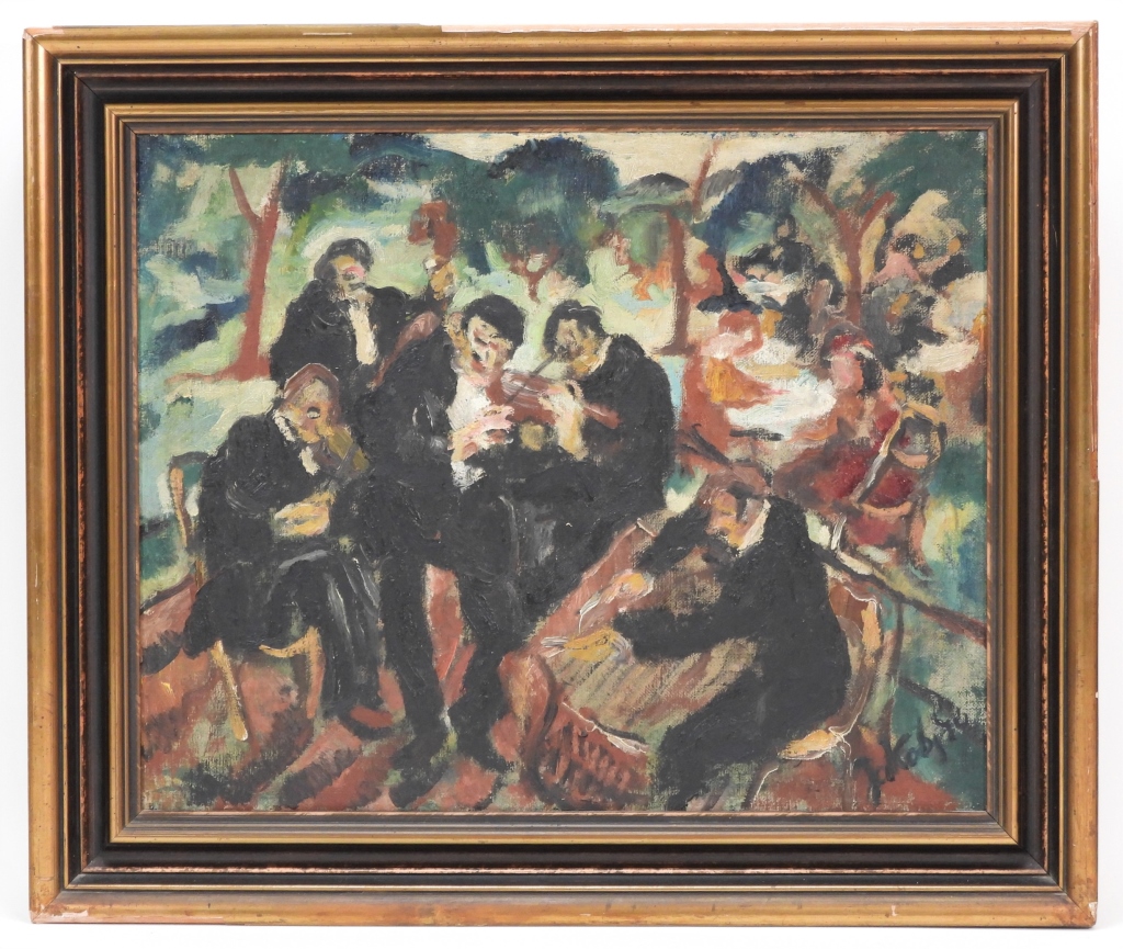 Appraisal: JULIUS JAKOBY IMPRESSIONIST MUSICIANS PAINTING Germany - Depicts a conductor