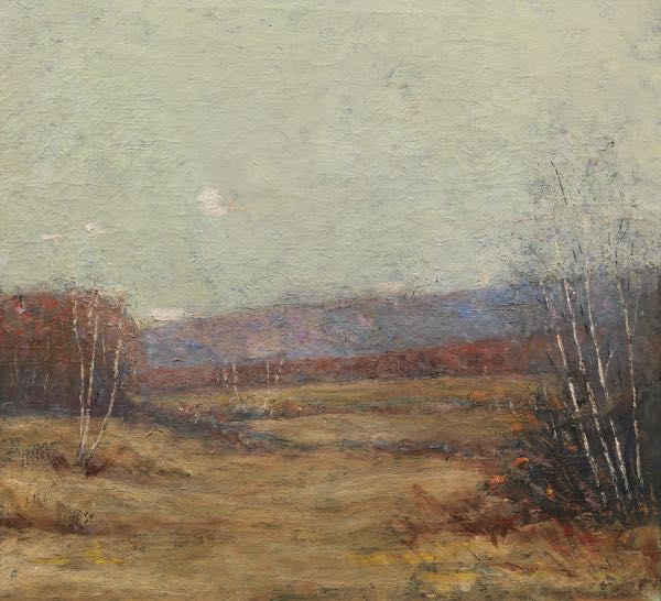 Appraisal: JAMES FRANCIS BROWN AMERICAN - x Autumn landscape Oil on