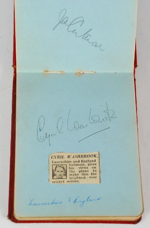 Appraisal: ALBUM OF CIRCA 's CRICKETERS AUTOGRAPHS includes twelve signatures from