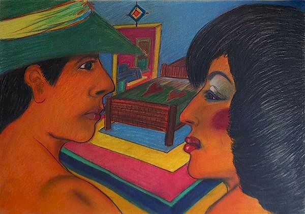 Appraisal: Gilbert Magu Lujan - Gilbert Magu Lujan - Untitled Pastel