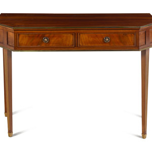 Appraisal: A Directoire Style Brass Mounted Mahogany Console Table th Century