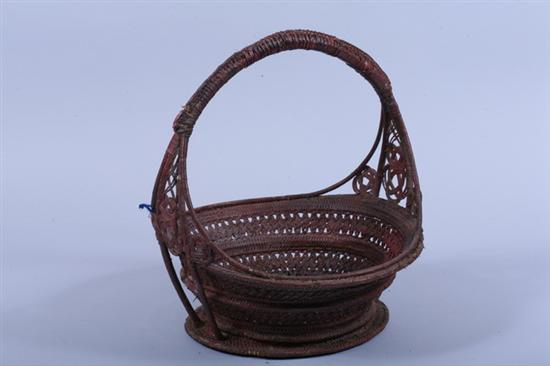 Appraisal: THAI LACQUERED FRUIT BASKET Late th early th century -