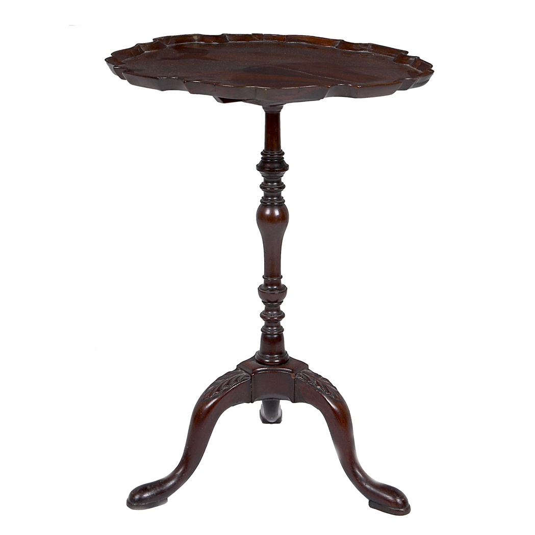 Appraisal: George II Mahogany Tilt-Top Table Second quarter of the th