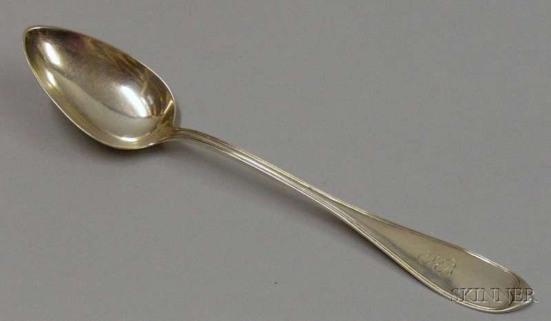 Appraisal: American Silver Serving Spoon retailed by Tiffany Co lg in