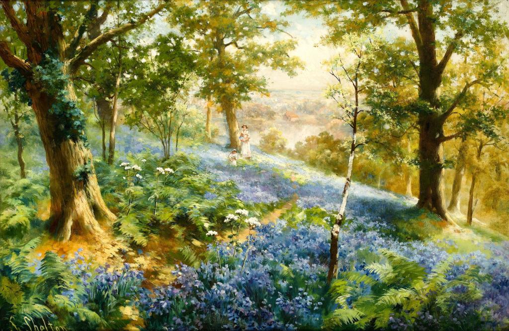 Appraisal: SIDNEY SHELTON EXH - IN THE BLUEBELL WOOD signed x