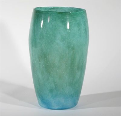 Appraisal: A Whitefriars Cloudy glass vase swollen cylindrical form green glass