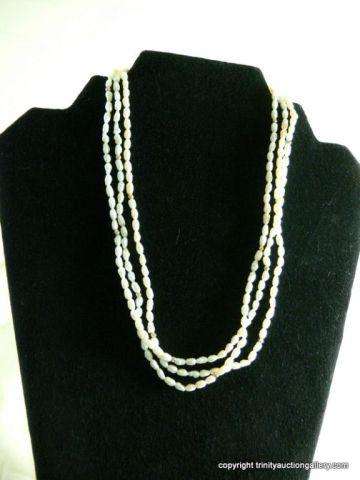 Appraisal: Three Strand Cultured Pearl Necklace - NEW - Marked K