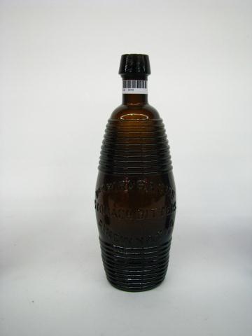 Appraisal: Antique bitters bottle Robacks Stomach Bitters amber no pontil Cincinnati