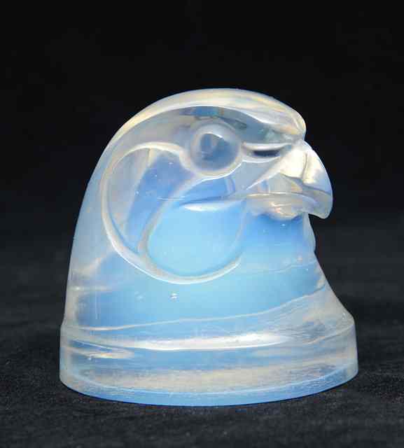 Appraisal: Rene Lalique French - 'Tete D'Epervier' glass car mascot Marcilhac