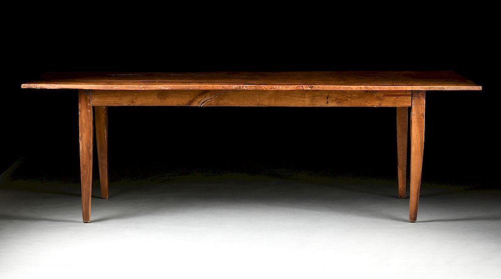 Appraisal: AN ELM AND CHERRY REFECTORY TABLE ENGLISH GEORGE III -