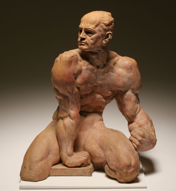 Appraisal: Edgardo Simone Italian American - Nude male warrior Clay original