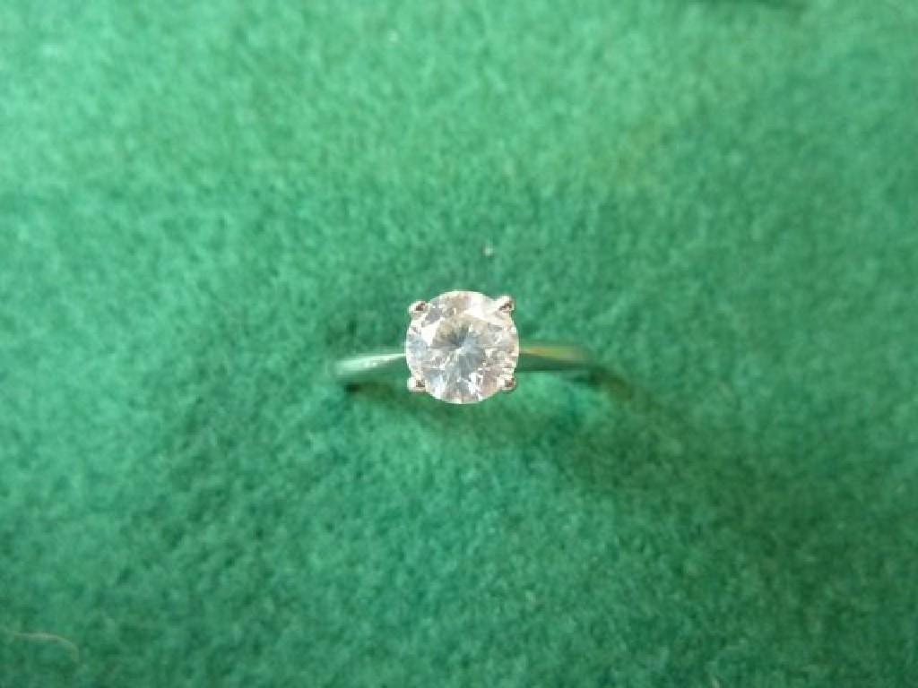 Appraisal: A diamond single stone ring the brilliant cut diamond stated