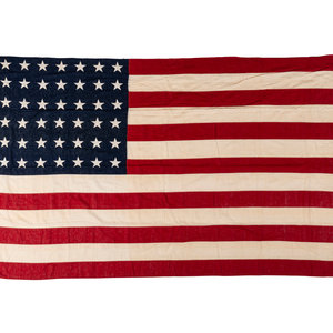 Appraisal: Two -Star American Flags th Century one stamped Union Bunting