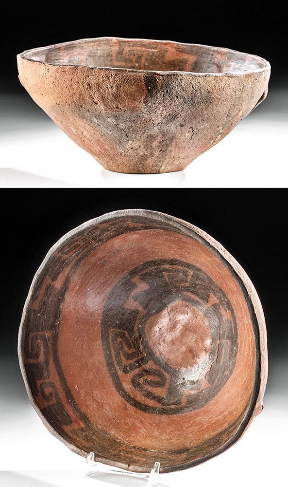 Appraisal: Argentinian Belen Earthenware Bowl w Geometric Motifs Originally Listed At