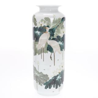 Appraisal: Zhai Xiaoxiang contemporary famille verte vase Zhai Xiaoxiang contemporary famille