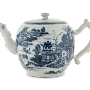 Appraisal: A Delft Porcelain Teapot th Century with paper label to