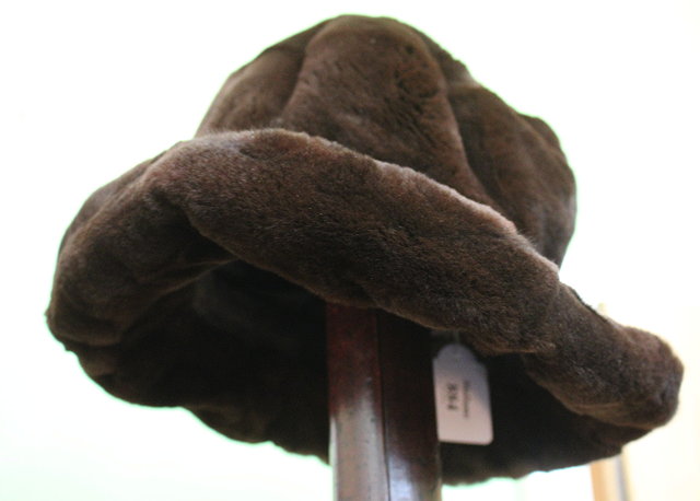 Appraisal: A ESCADA MARGARETHA LEY BROWN MINK HAT