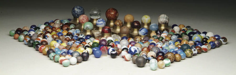 Appraisal: LARGE LOT OF MARBLES Approximately - marbles including chinas small