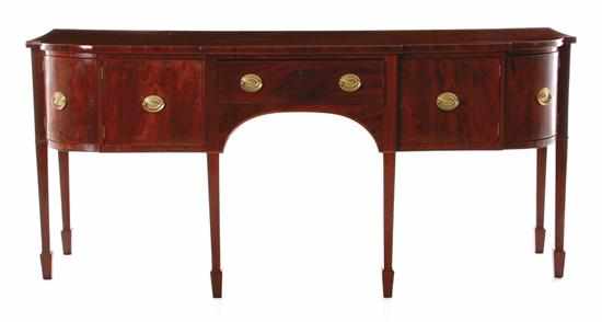 Appraisal: George III mahogany sideboard late th century rectangular top with