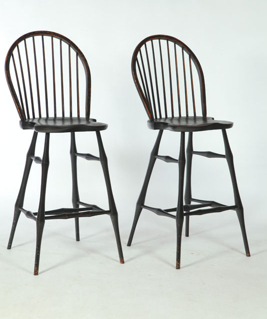 Appraisal: TWO WINDSOR CHAIRS David T Smith Morrow Ohio late th